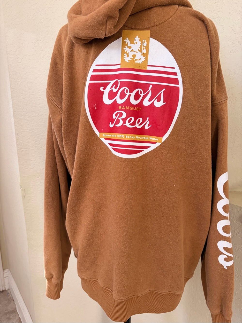 Brixton Brown Hoodie with Coors Banquet Embroidered Label